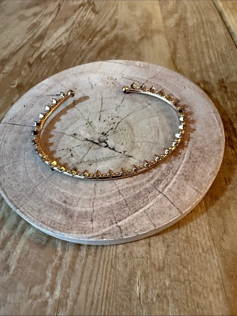 Kendra Scott Gold Crystal Spike Open Cuff Bracelet